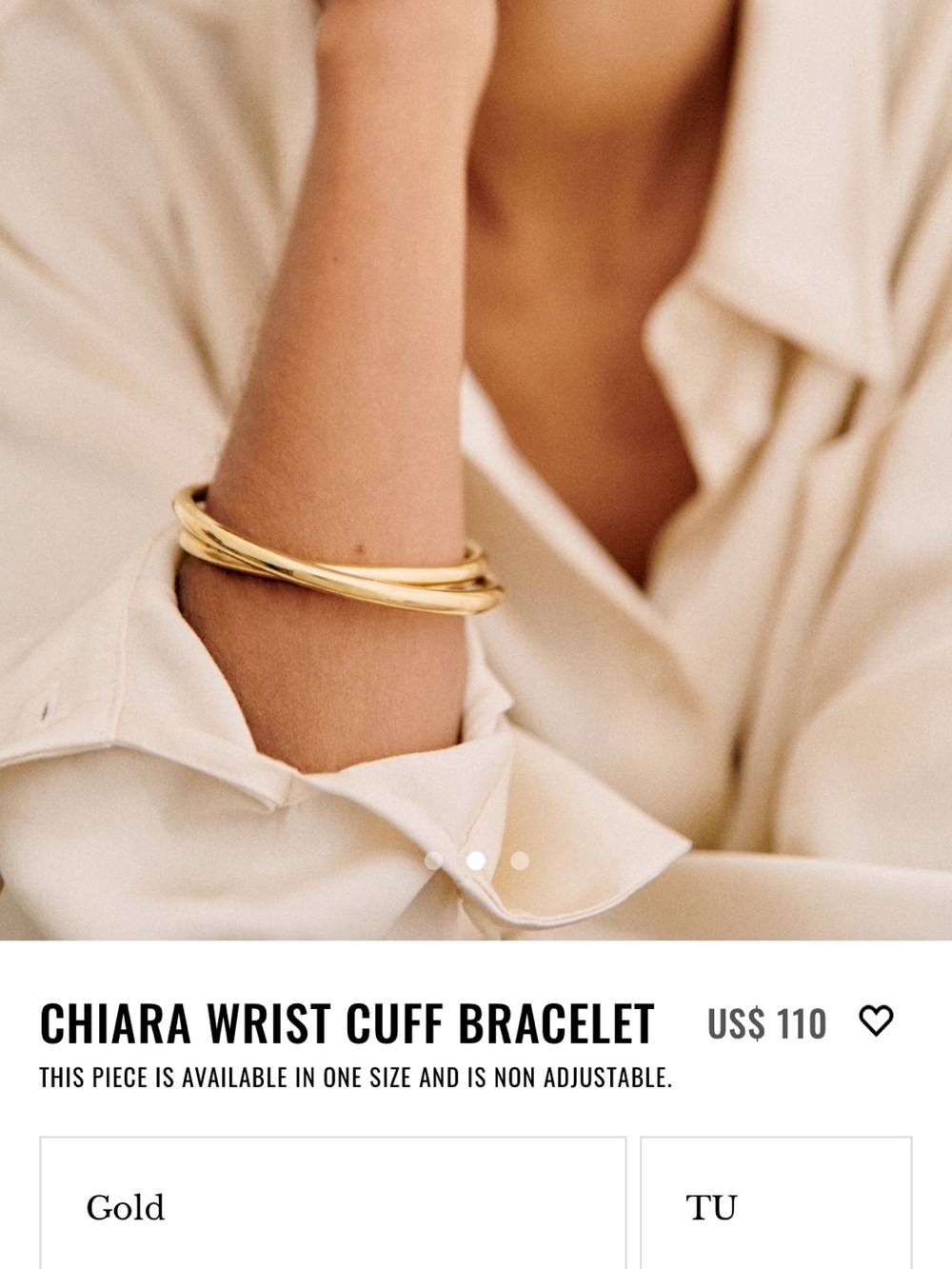 Chiara wrist cuff bracelet